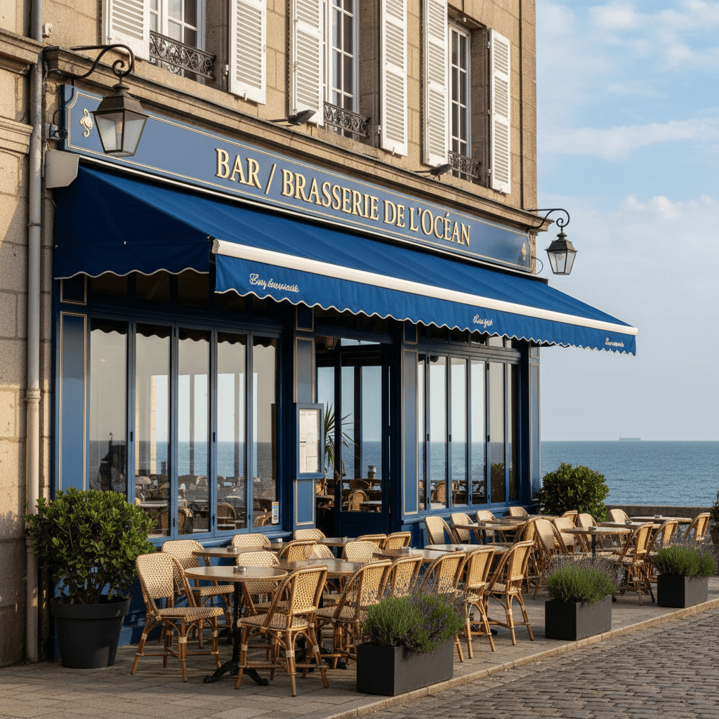 Bar-brasserie à Quimper : terrasse - Image 1