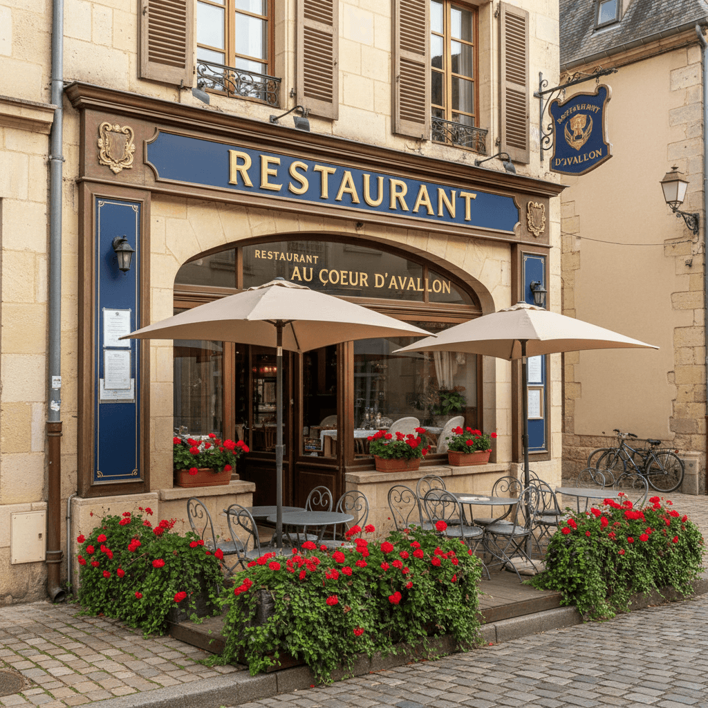 Restaurant à Avallon : terrasse - licence IV - Image 1