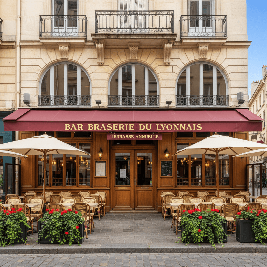 Bar-brasserie 160m² à Lyon : terrasse - licence IV