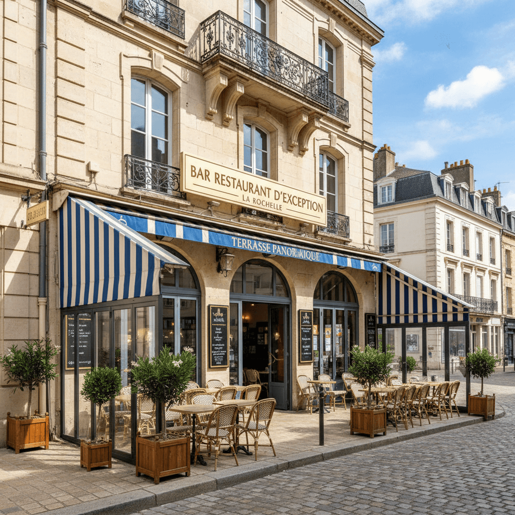 Restaurant 470m² à La Rochelle : terrasse - licence IV - Image 1