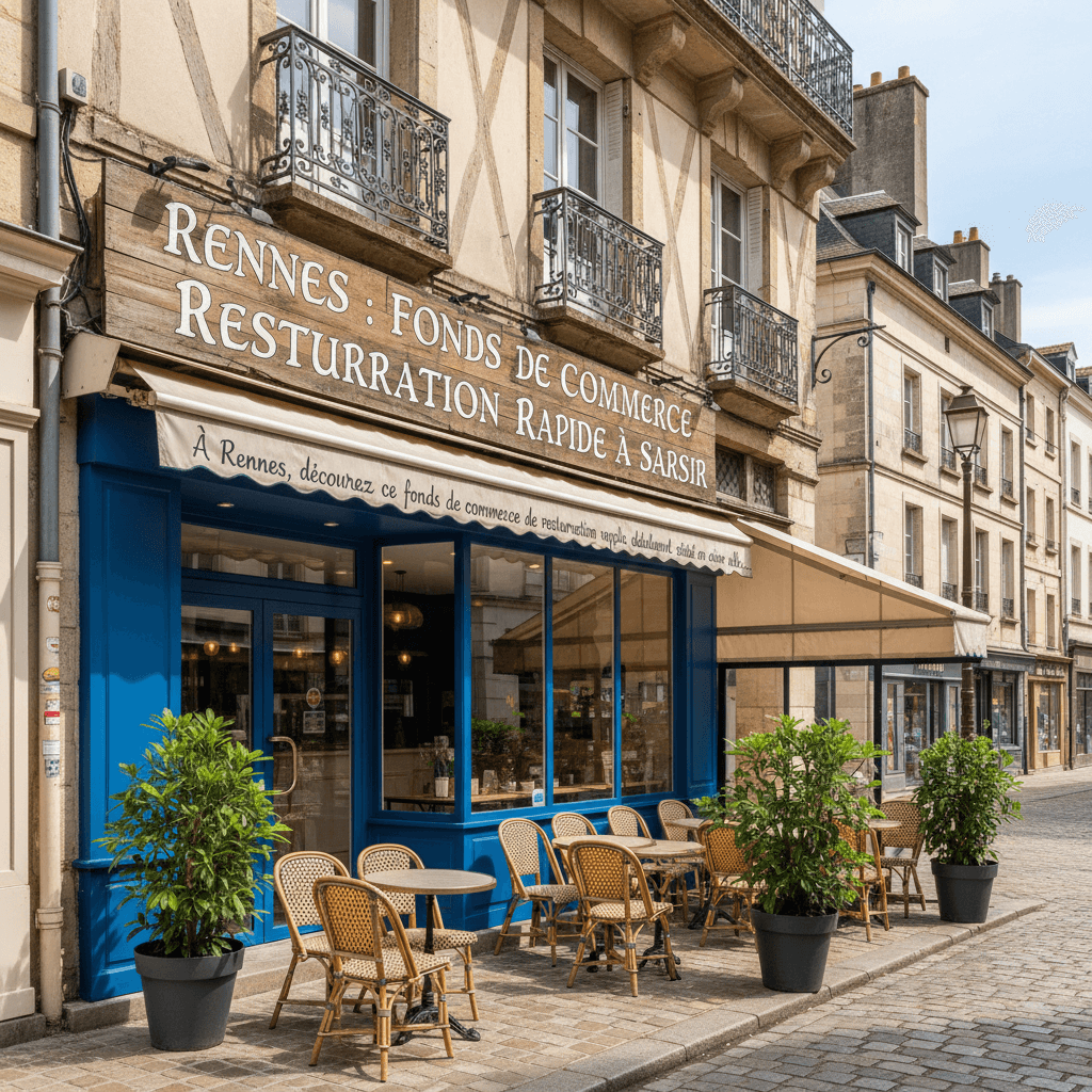 Fast-food 55m² à Rennes : terrasse