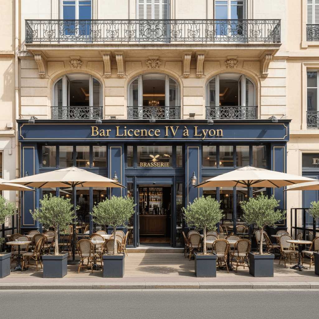 Bar-brasserie 160m² à Lyon : terrasse - licence IV
