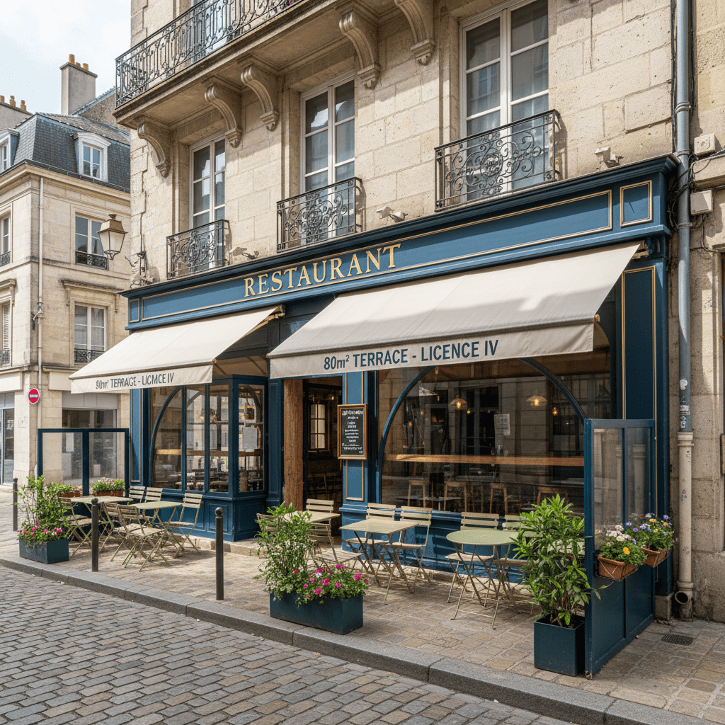 Restaurant 80m² à Nantes : terrasse - licence IV
