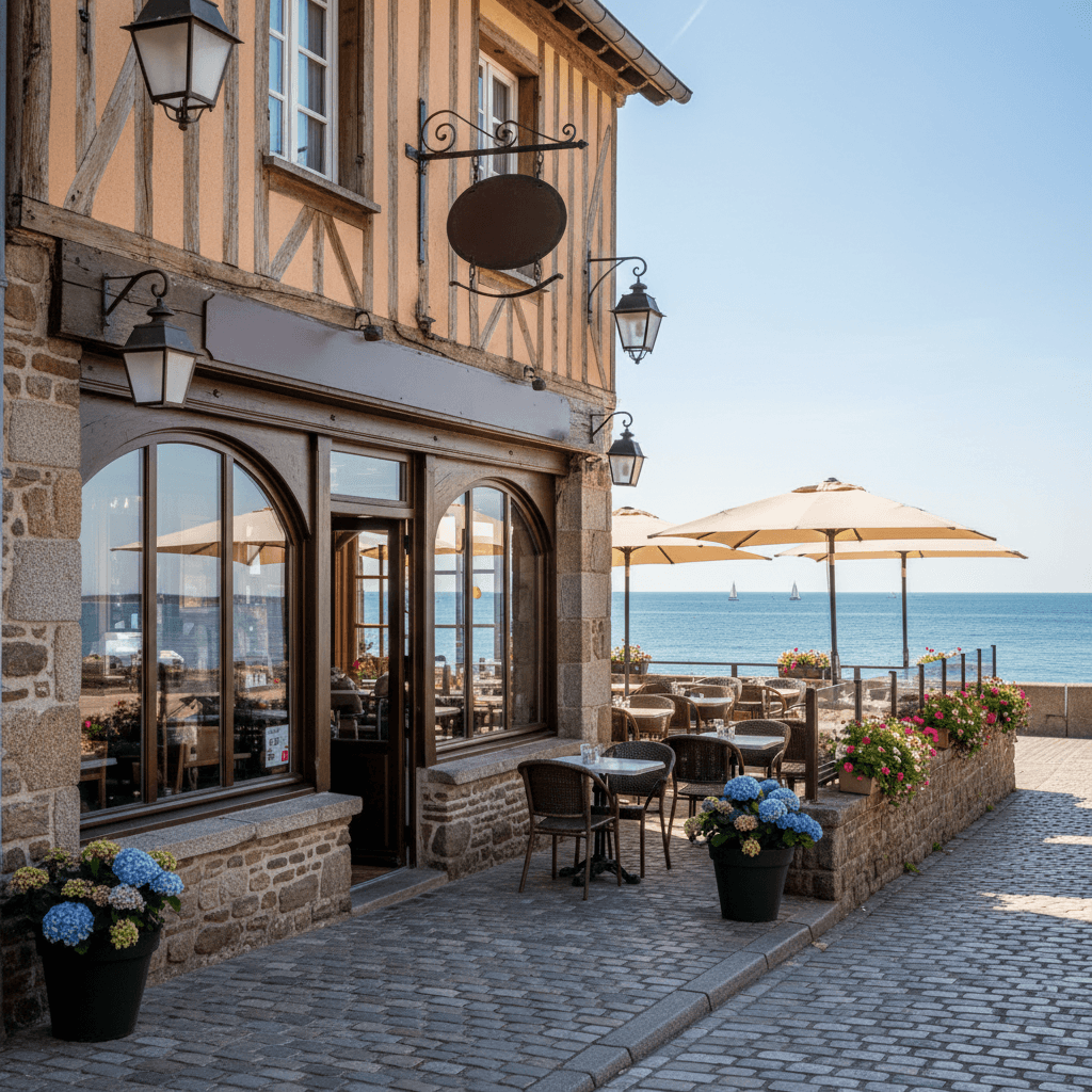 Restaurant à Quimper : terrasse - cuisine équipée - Image 1