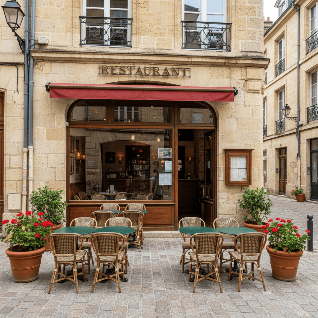 Restaurant 45m² à Bordeaux : terrasse - licence IV