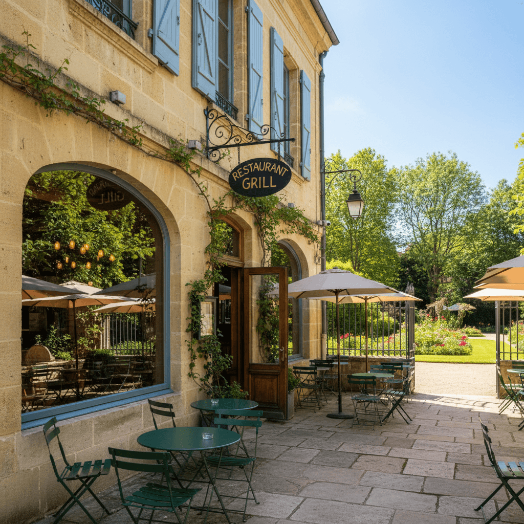 Restaurant 210m² à Bordeaux : terrasse - extraction