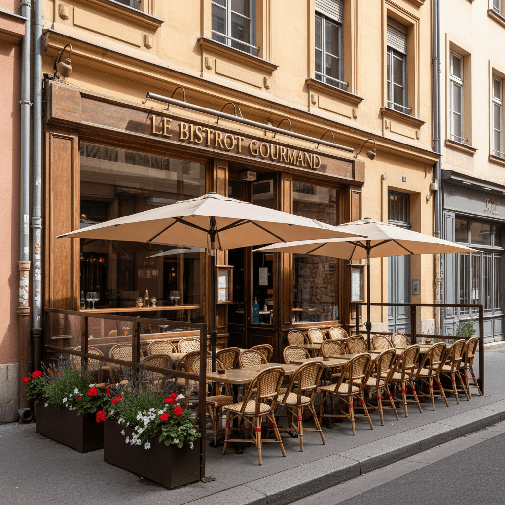 Restaurant 63m² à Lyon : terrasse - licence IV