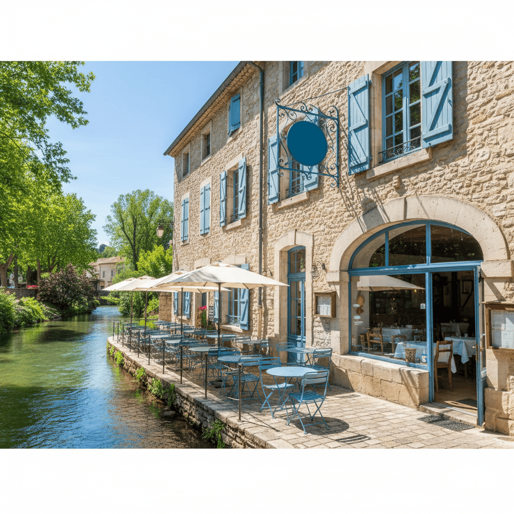 Restaurant à L'Isle-Sur-La-Sorgue : terrasse - licence IV - Image 1