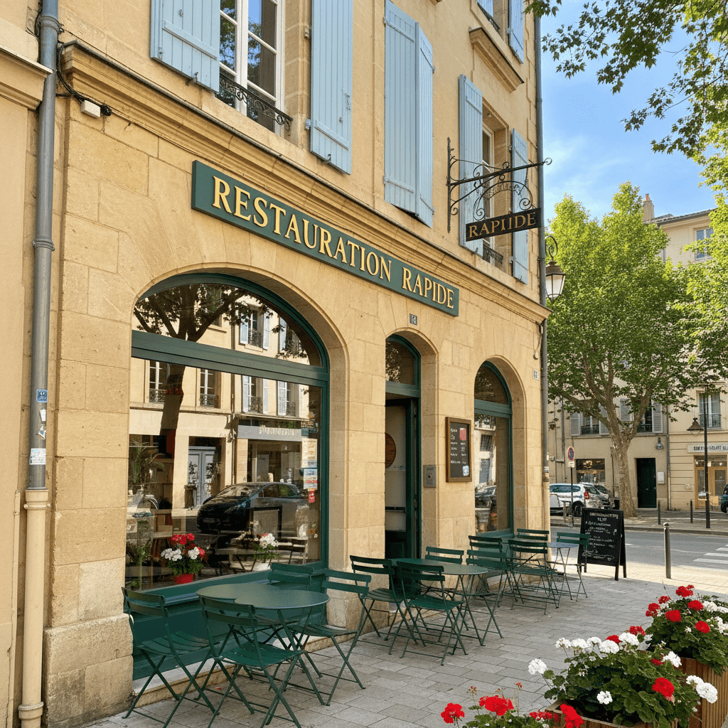Fast-food 160m² à Montpellier : terrasse - Image 1