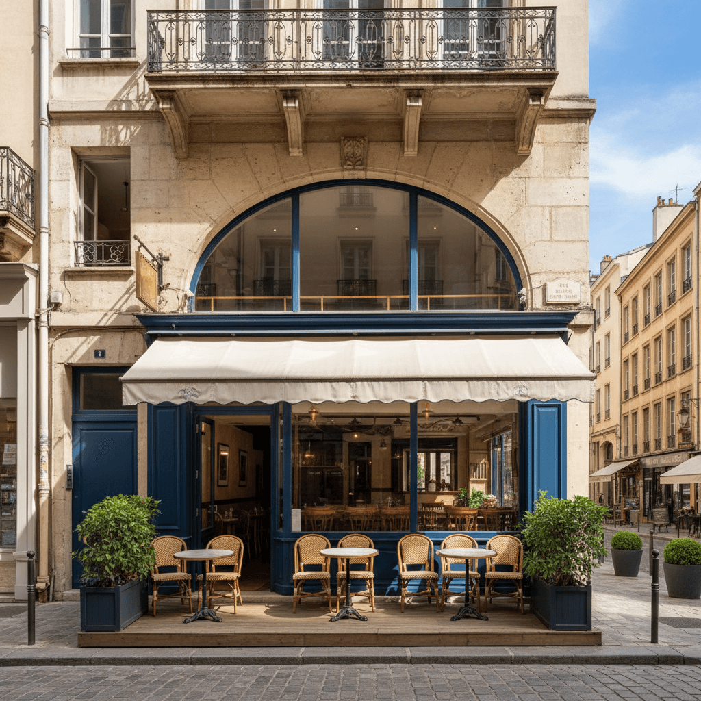 Restaurant 135m² à Lyon : terrasse - licence IV