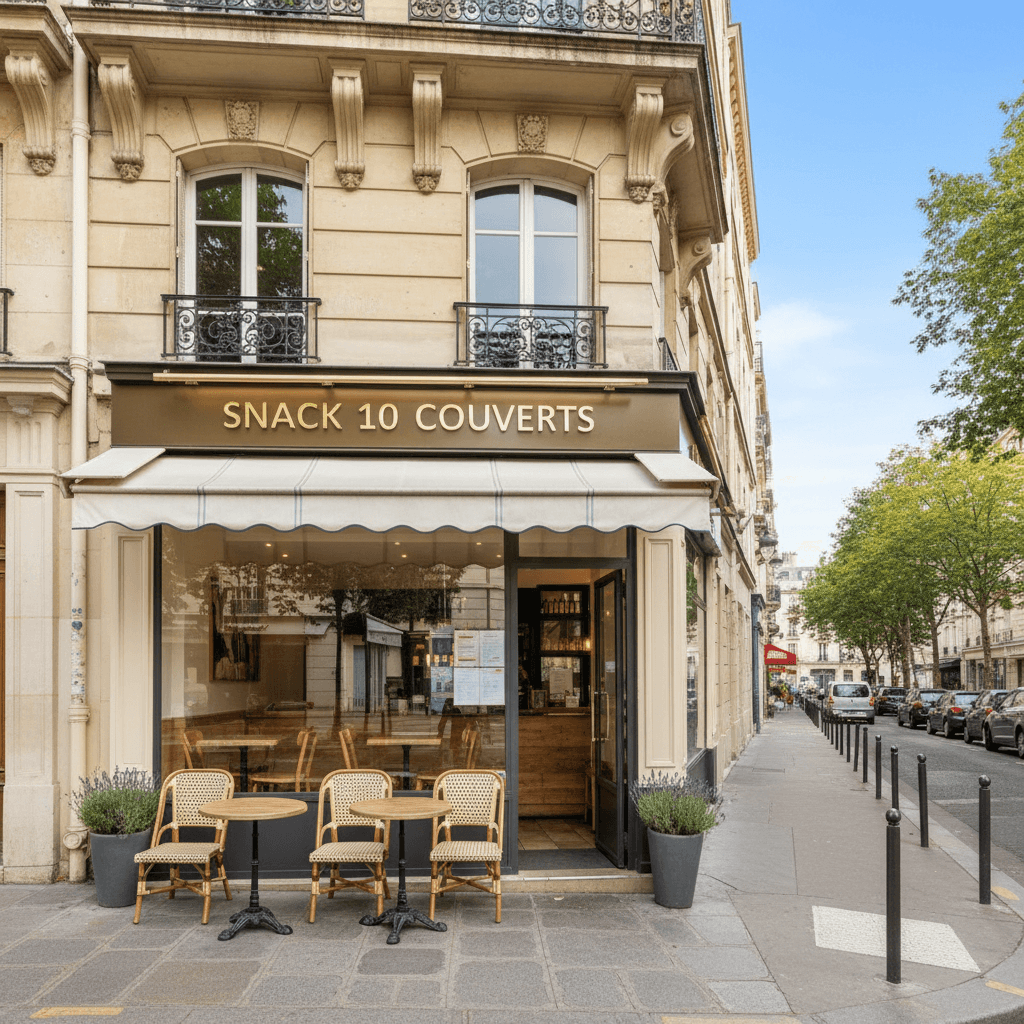 Snack 10 couverts à Paris