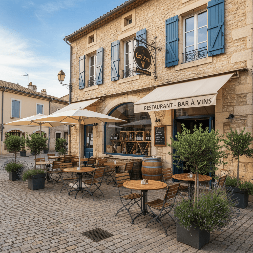 Restaurant à Mouans-Sartoux : terrasse - licence IV - Image 1