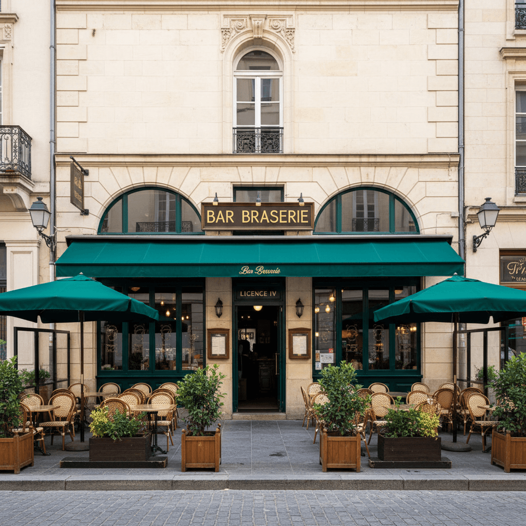 Bar-brasserie à Grenoble : terrasse - licence IV