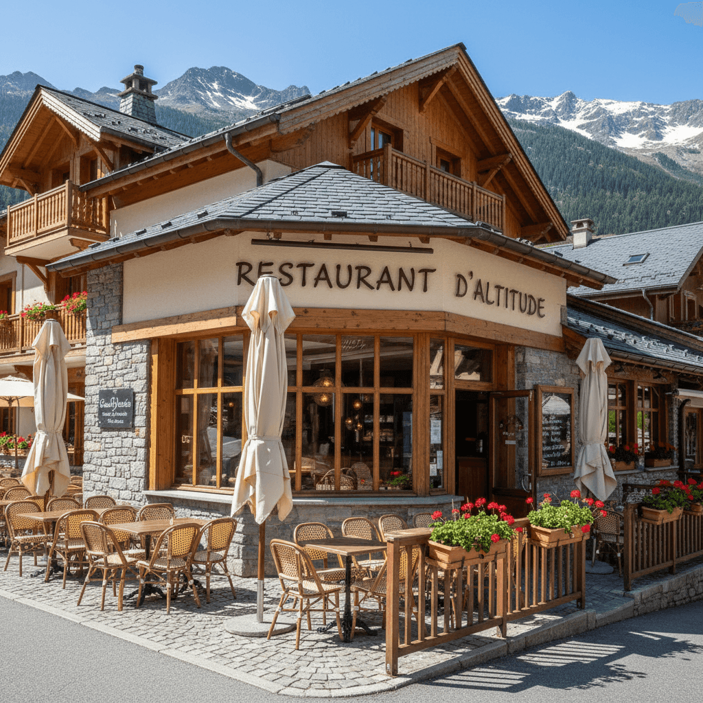 Restaurant 2000m² à Aime-La-Plagne : terrasse - licence IV - Image 1