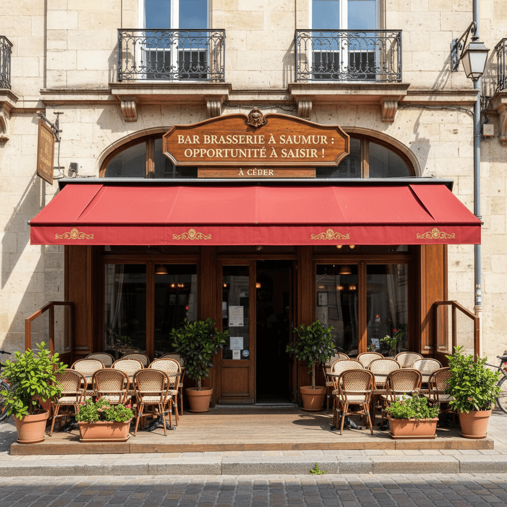 Bar-brasserie 210m² à Saumur : terrasse - licence IV - Image 1