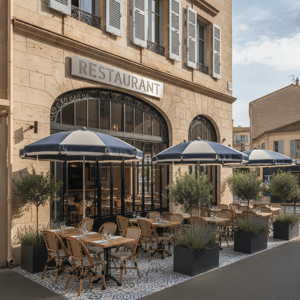 Restaurant 135m² à Marseille : terrasse - licence IV