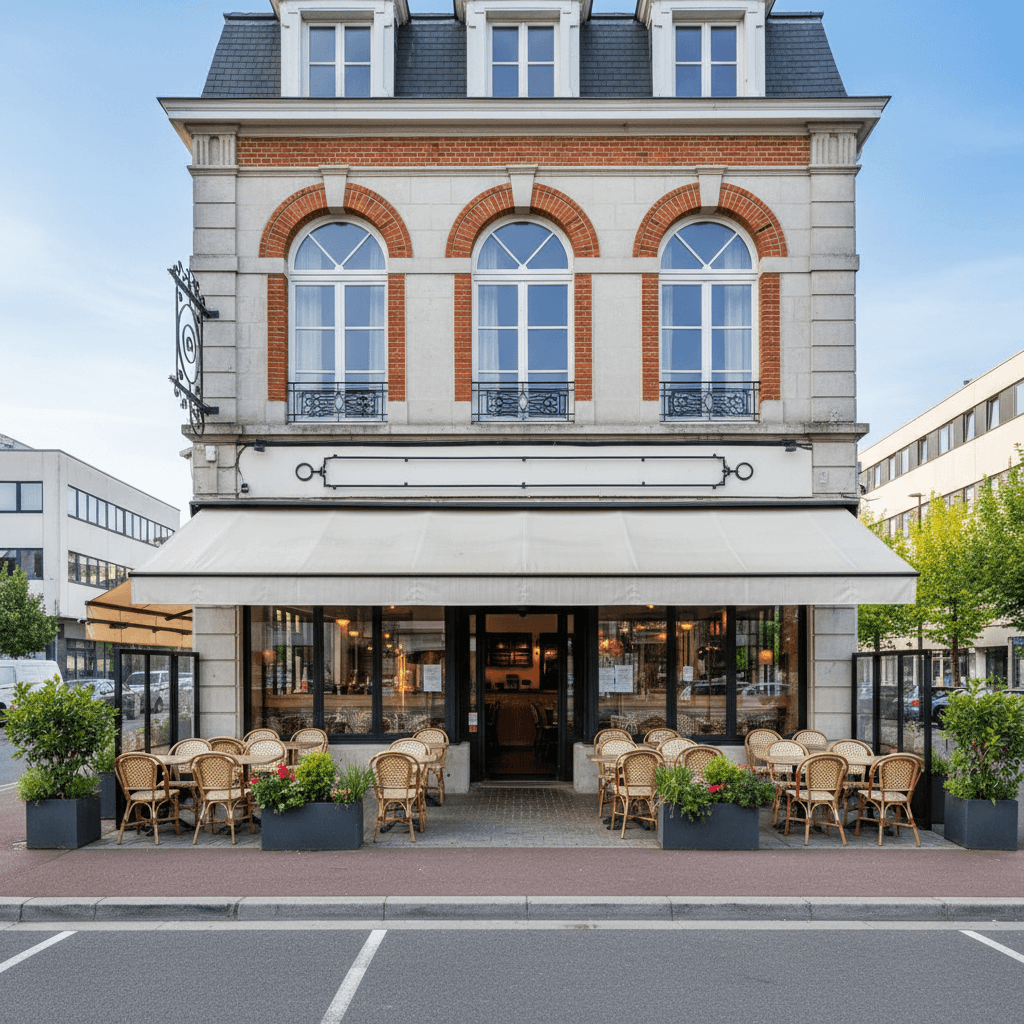 Restaurant 128m² à Lille : terrasse - extraction