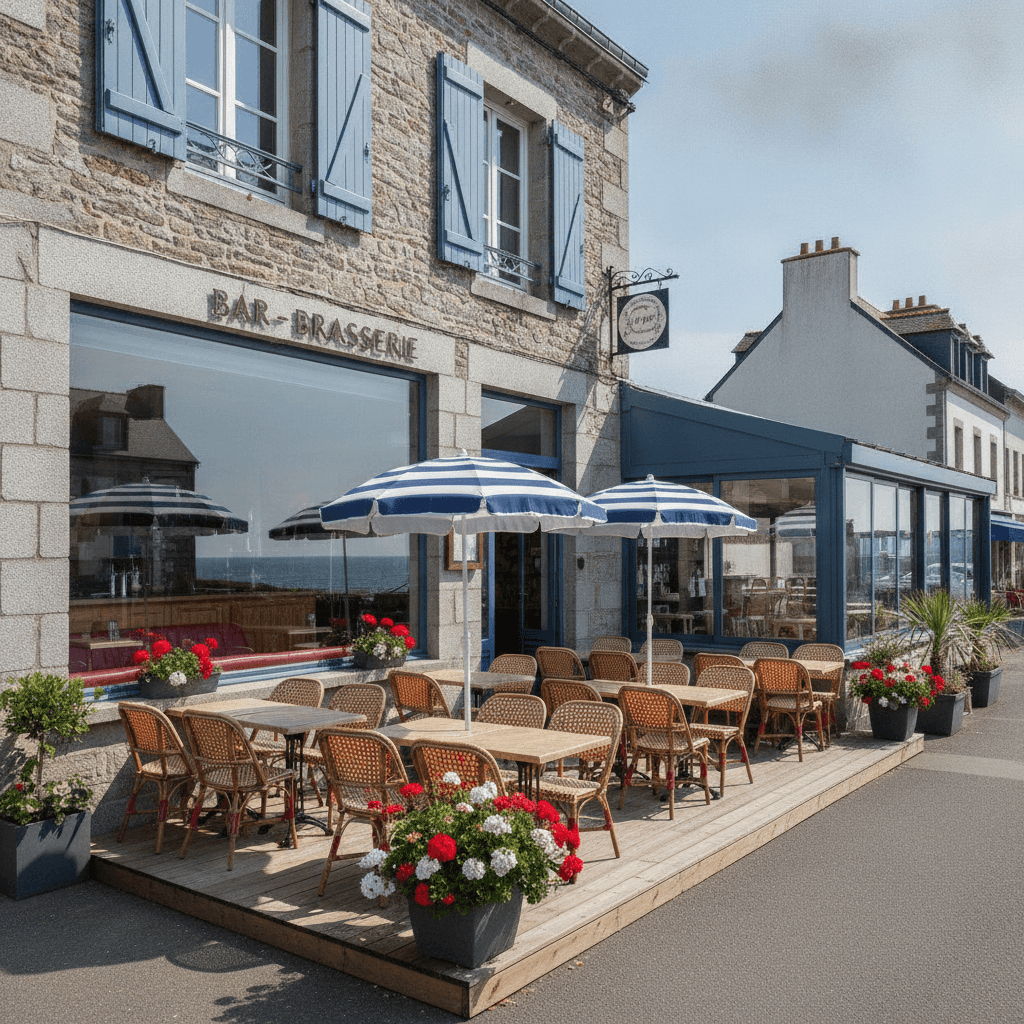 Bar-brasserie 170m² à Quimper : terrasse - Image 1