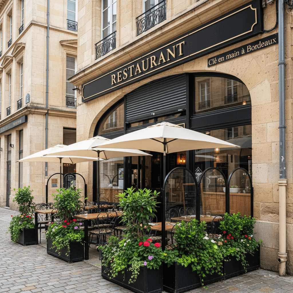 Restaurant 100m² à Bordeaux : terrasse - licence IV
