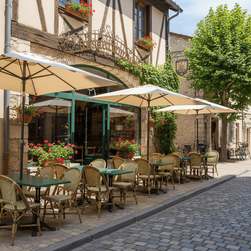 Restaurant à Toulaud : terrasse - licence IV - Image 1