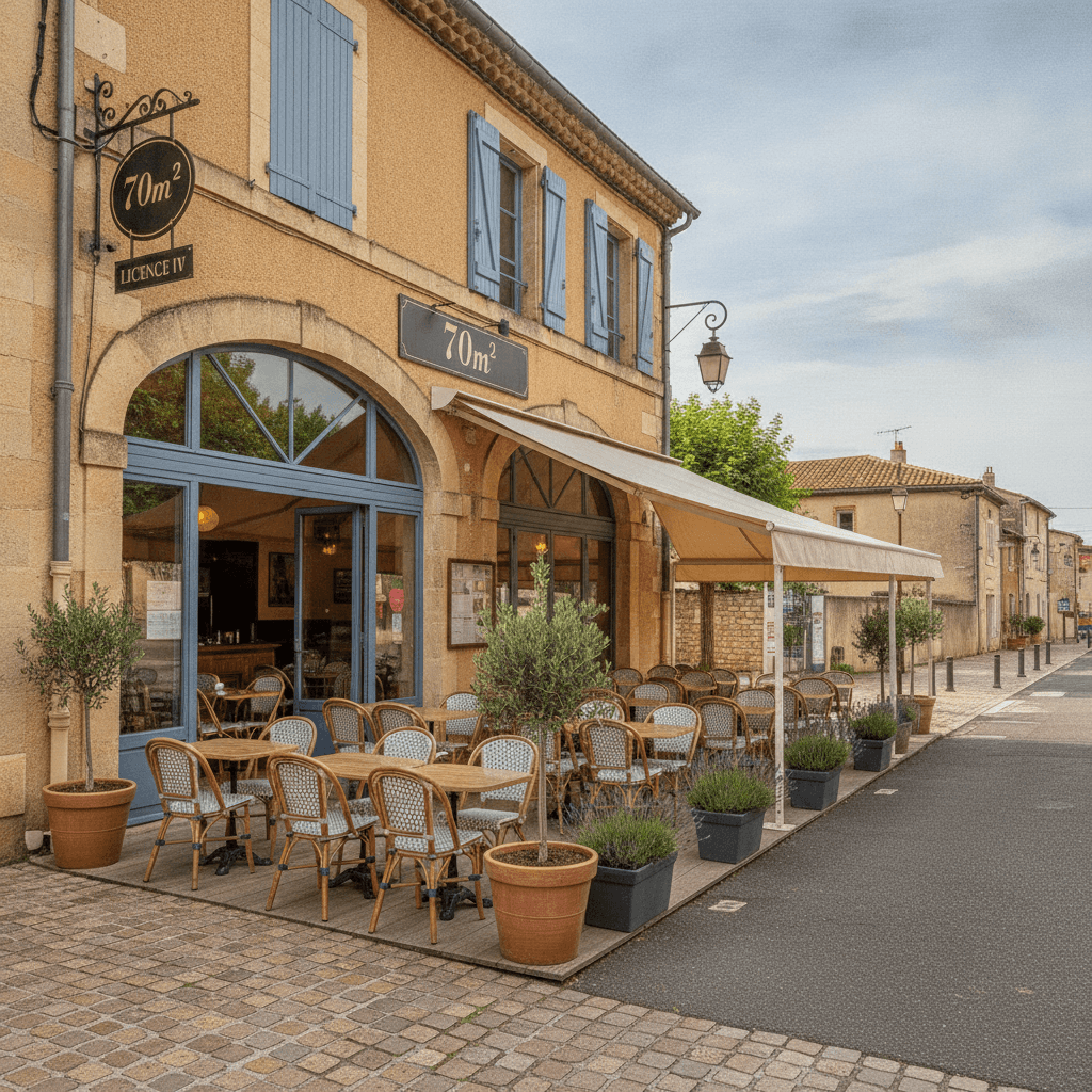 Restaurant 70m² à Saint-Étienne-Des-Sorts : terrasse - licence IV - Image 1