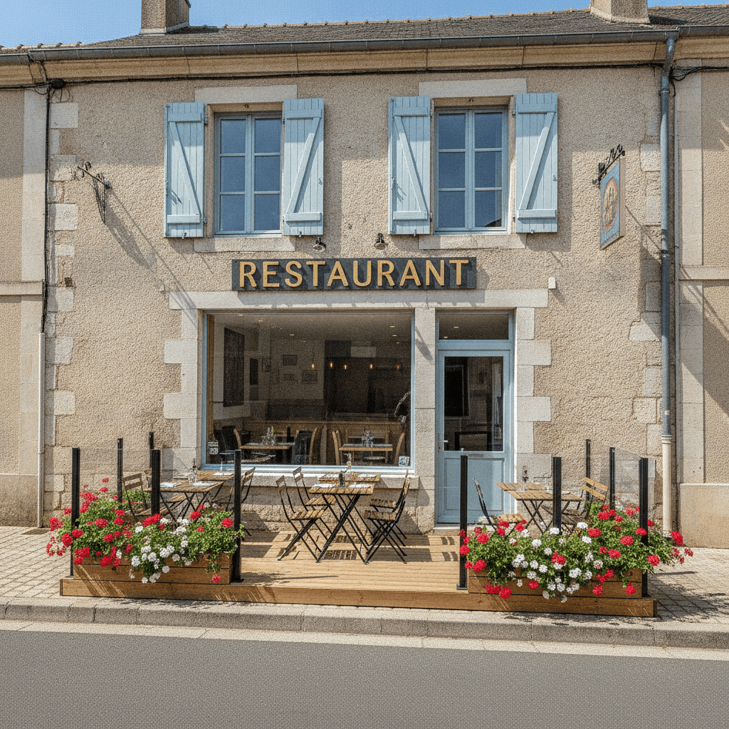 Restaurant 80m² à Fargues-Saint-Hilaire : terrasse - extraction - Image 1