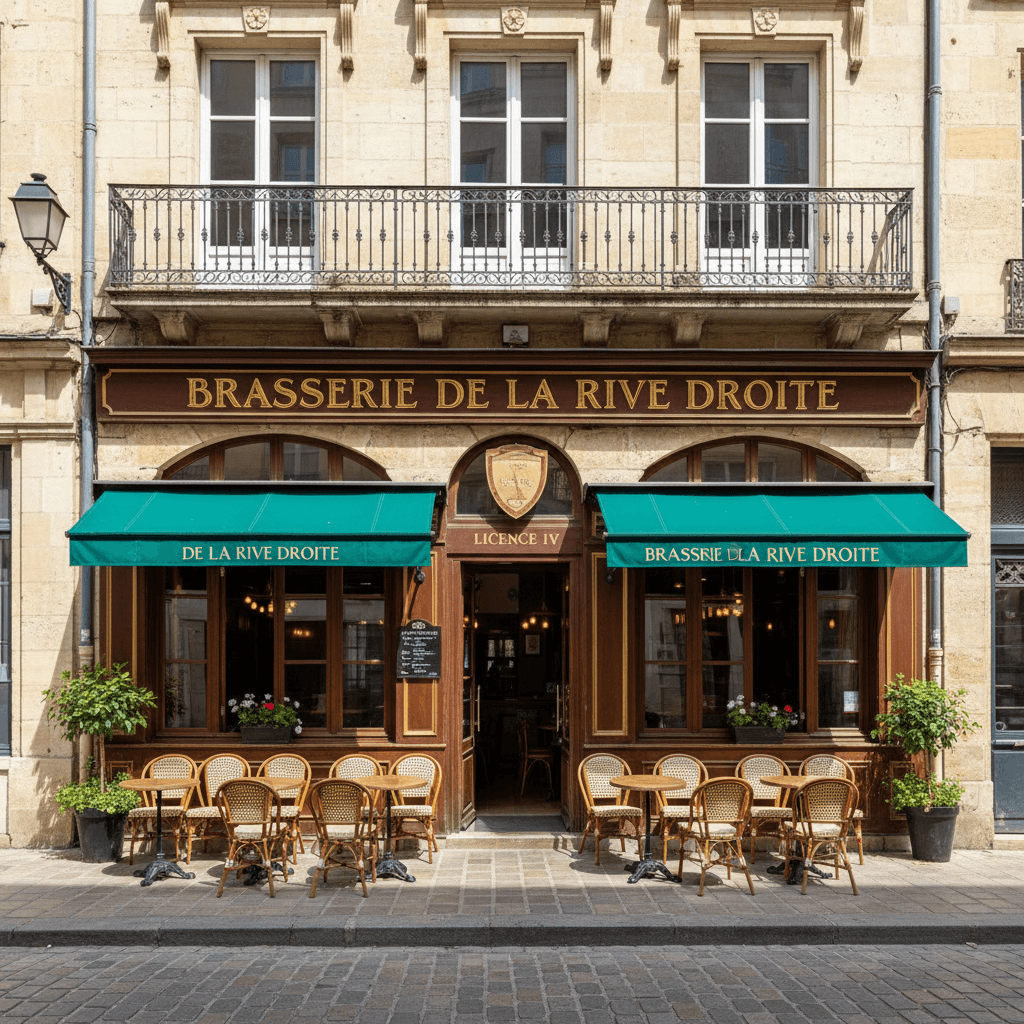 Bar-brasserie 70m² à Bordeaux : terrasse - licence IV