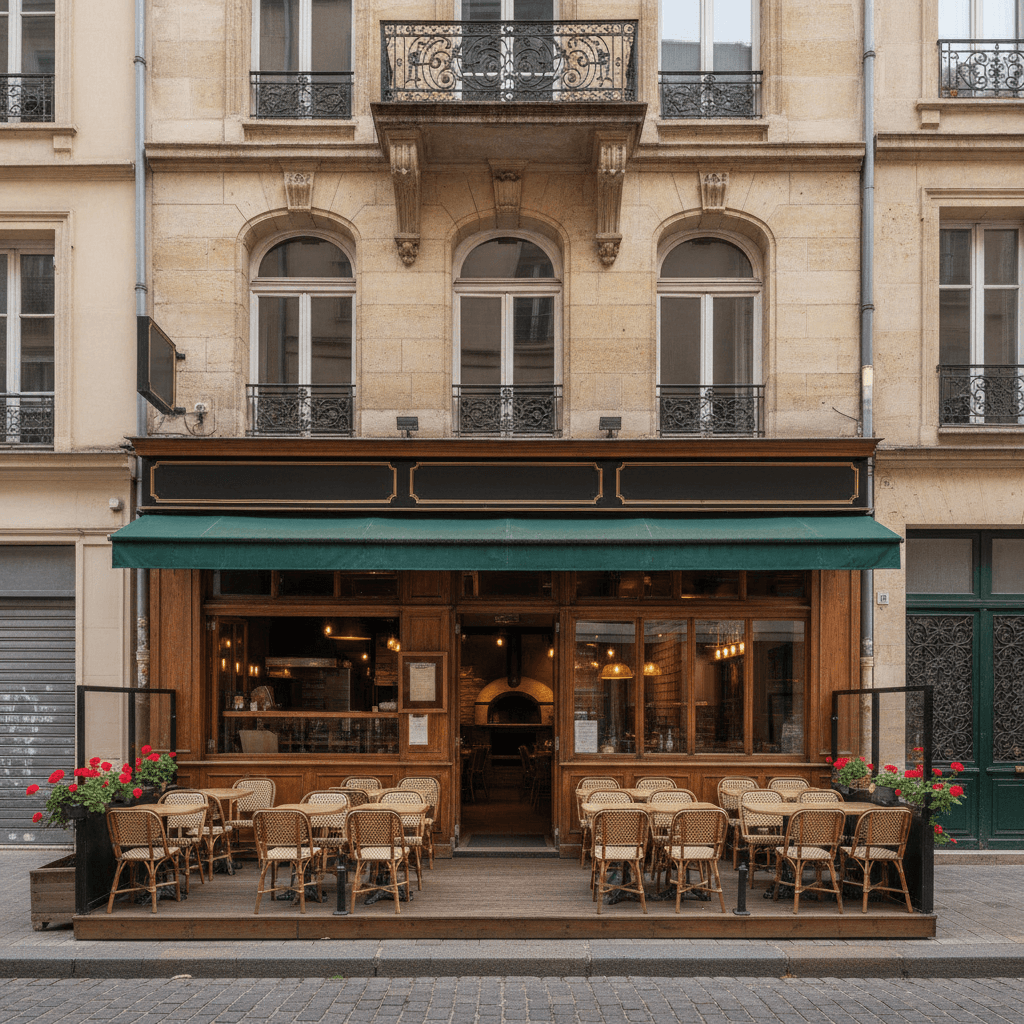 Restaurant 80m² à Lyon : terrasse - extraction