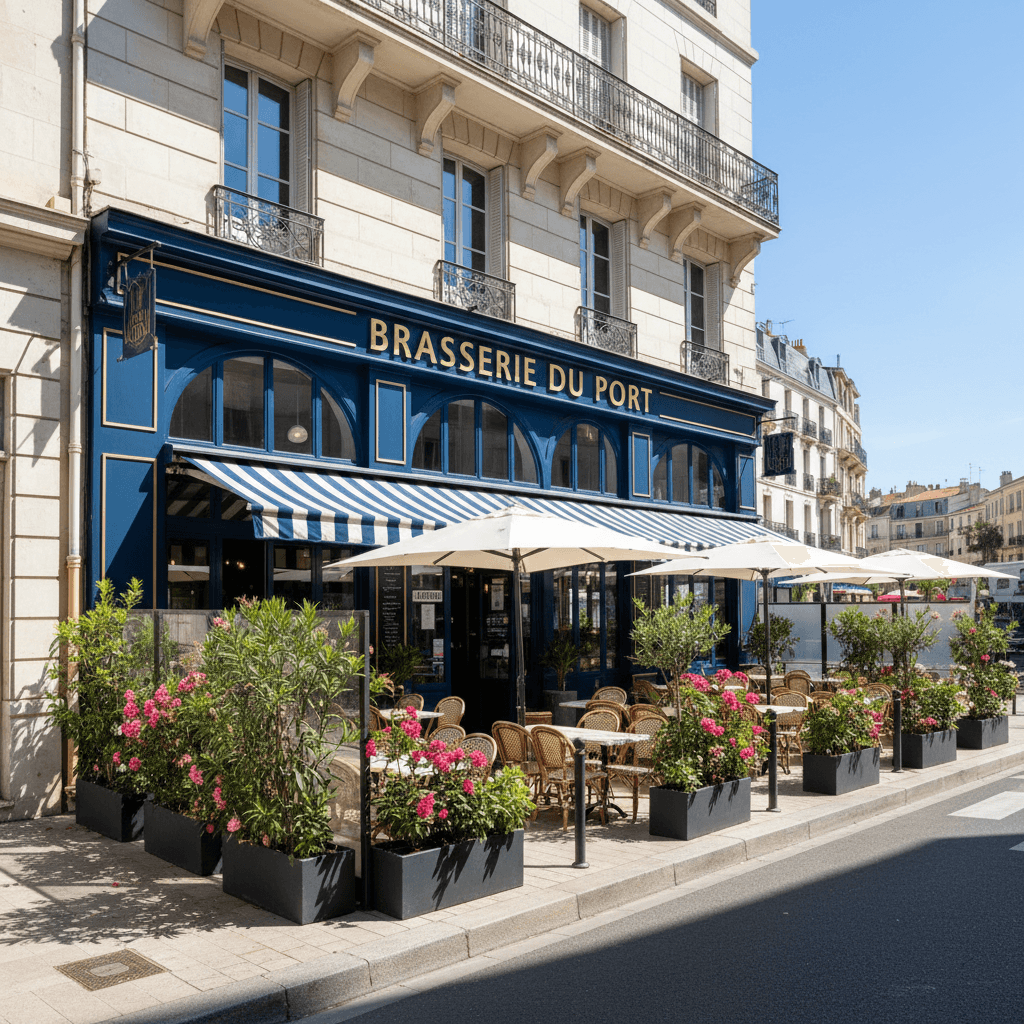 Bar-brasserie 70m² à Toulon : terrasse - licence IV