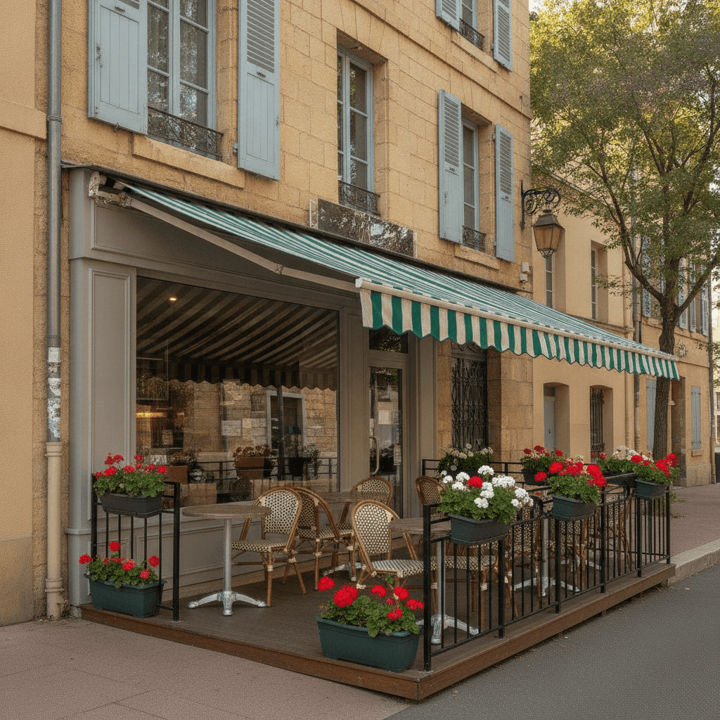 Fast-food 43m² à Montpellier : terrasse - extraction