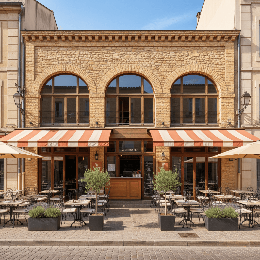 Restaurant 360m² à Toulouse : terrasse - extraction - Image 1