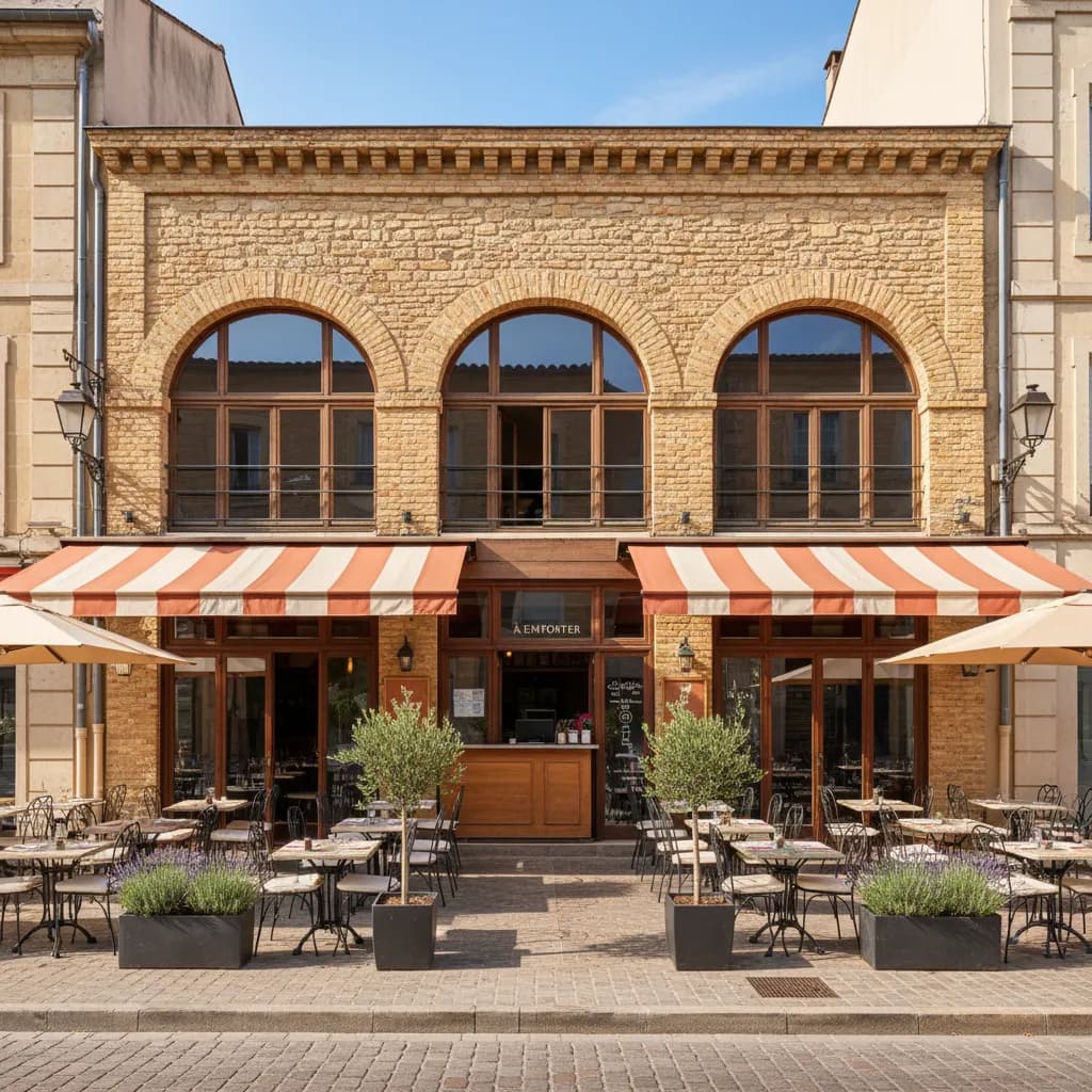 Restaurant 360m² à Toulouse : terrasse - extraction - Image 1
