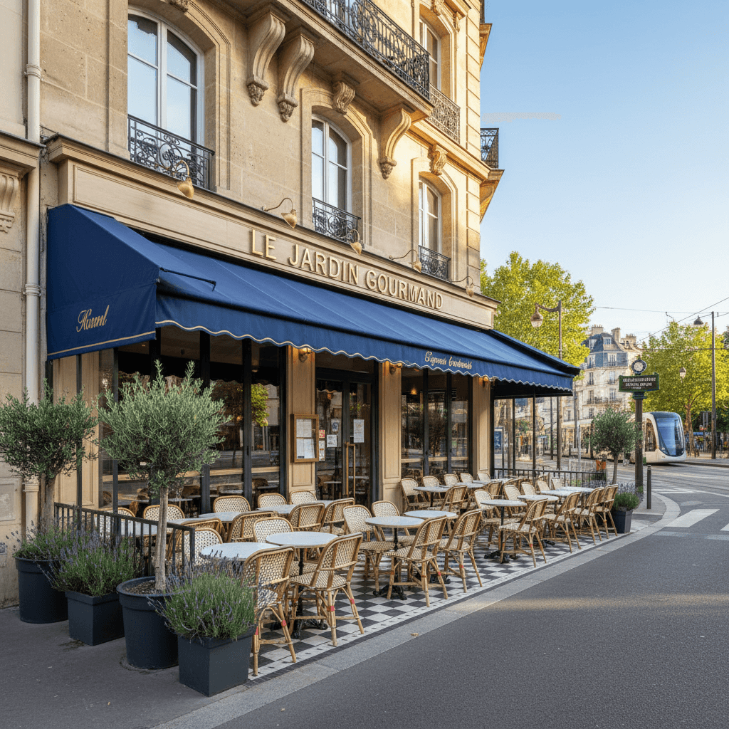 Restaurant 75 couverts à Gennevilliers : terrasse - extraction - Image 1