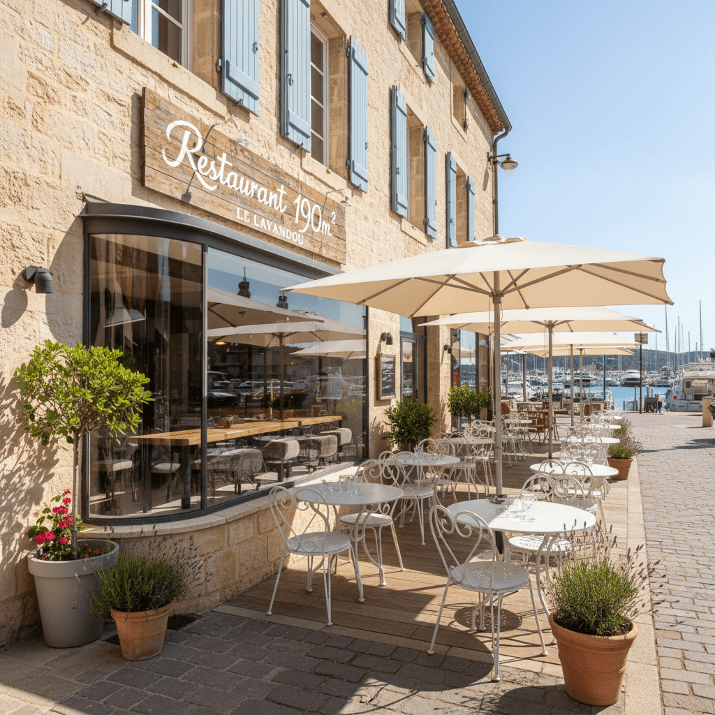 Restaurant 190m² à Le Lavandou : terrasse - licence IV - Image 1