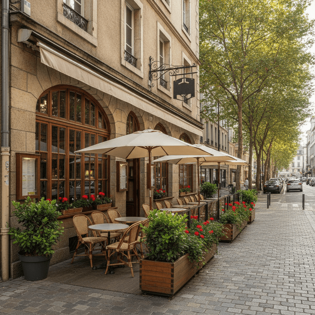 Restaurant 80m² à Chambéry : terrasse - extraction - Image 1