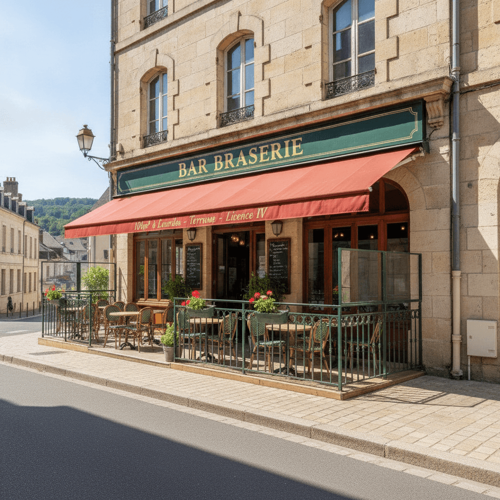 Bar-brasserie 104m² à Lourdes : terrasse - licence IV - Image 1