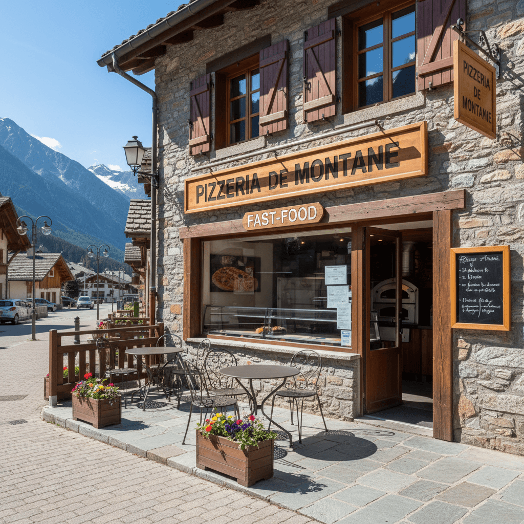 Fast-food à Le Monêtier-Les-Bains : terrasse - licence IV - Image 1