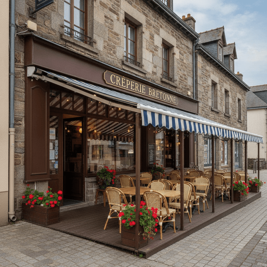 Restaurant à Saint-Brieuc : terrasse - extraction - Image 1