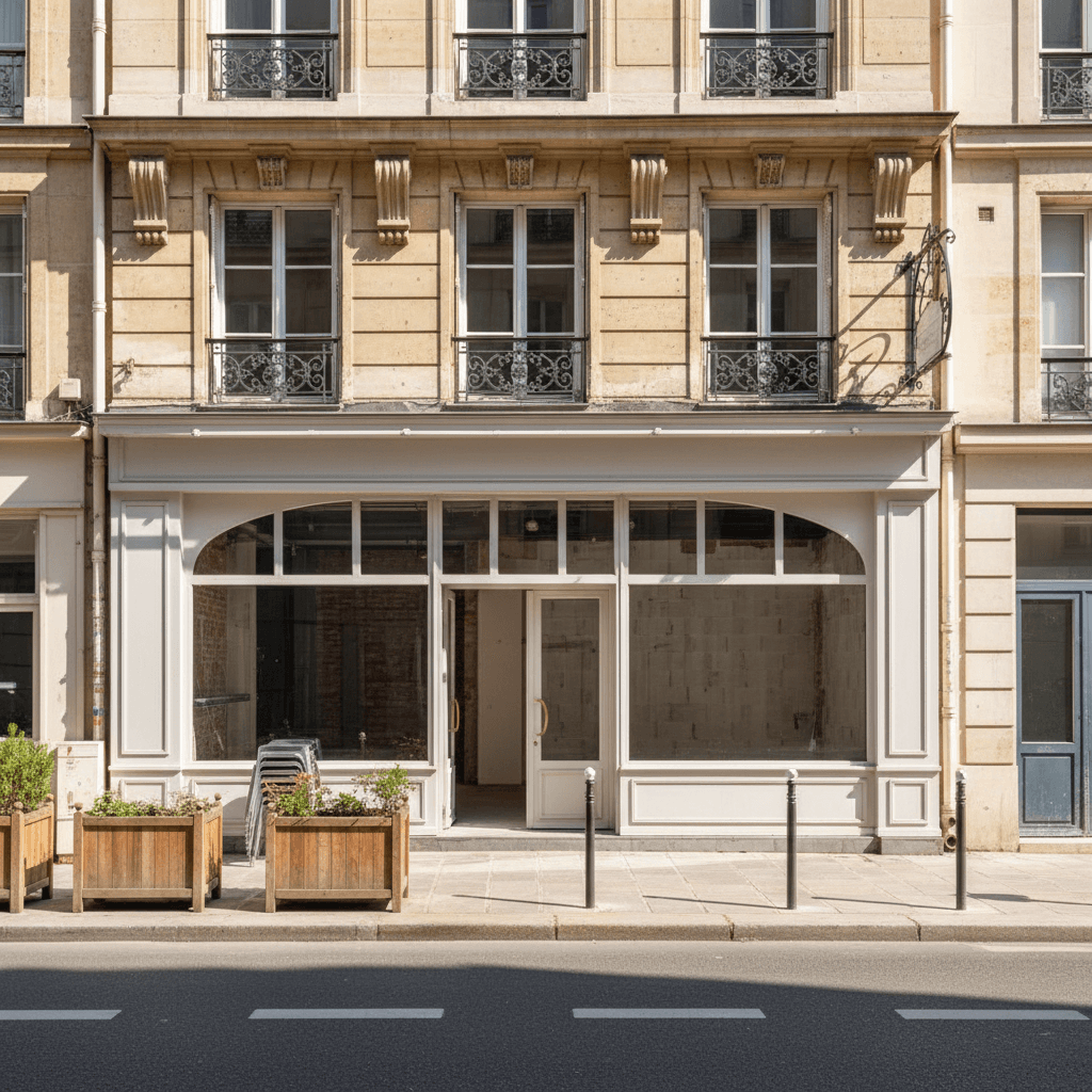 Murs et fonds 127m² à Saint-Denis : terrasse - extraction - Image 1