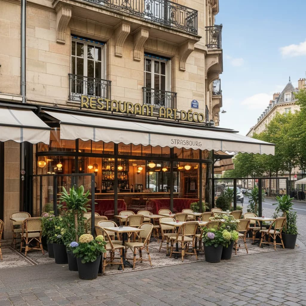 Restaurant à Strasbourg : terrasse - extraction - Image 1