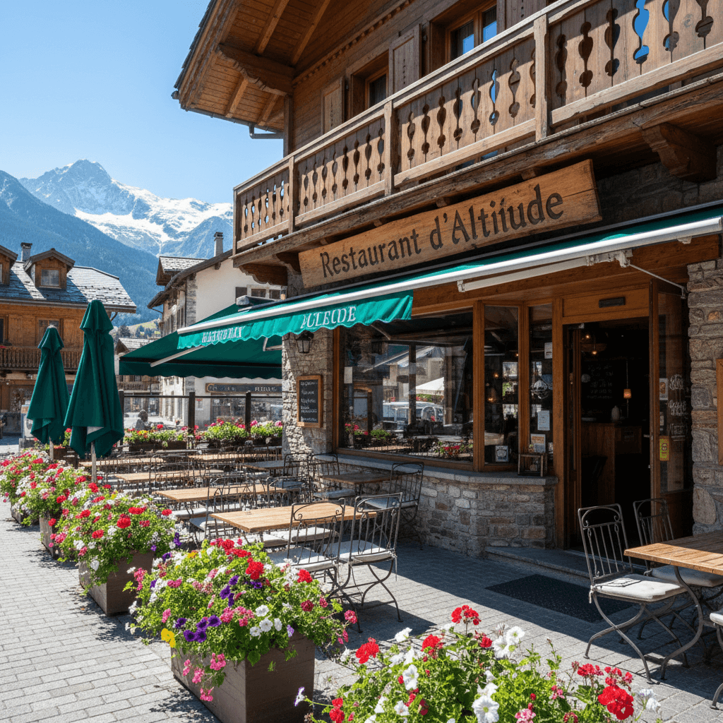 Restaurant à ST GERVAIS LES BAINS : terrasse - licence IV - Image 1