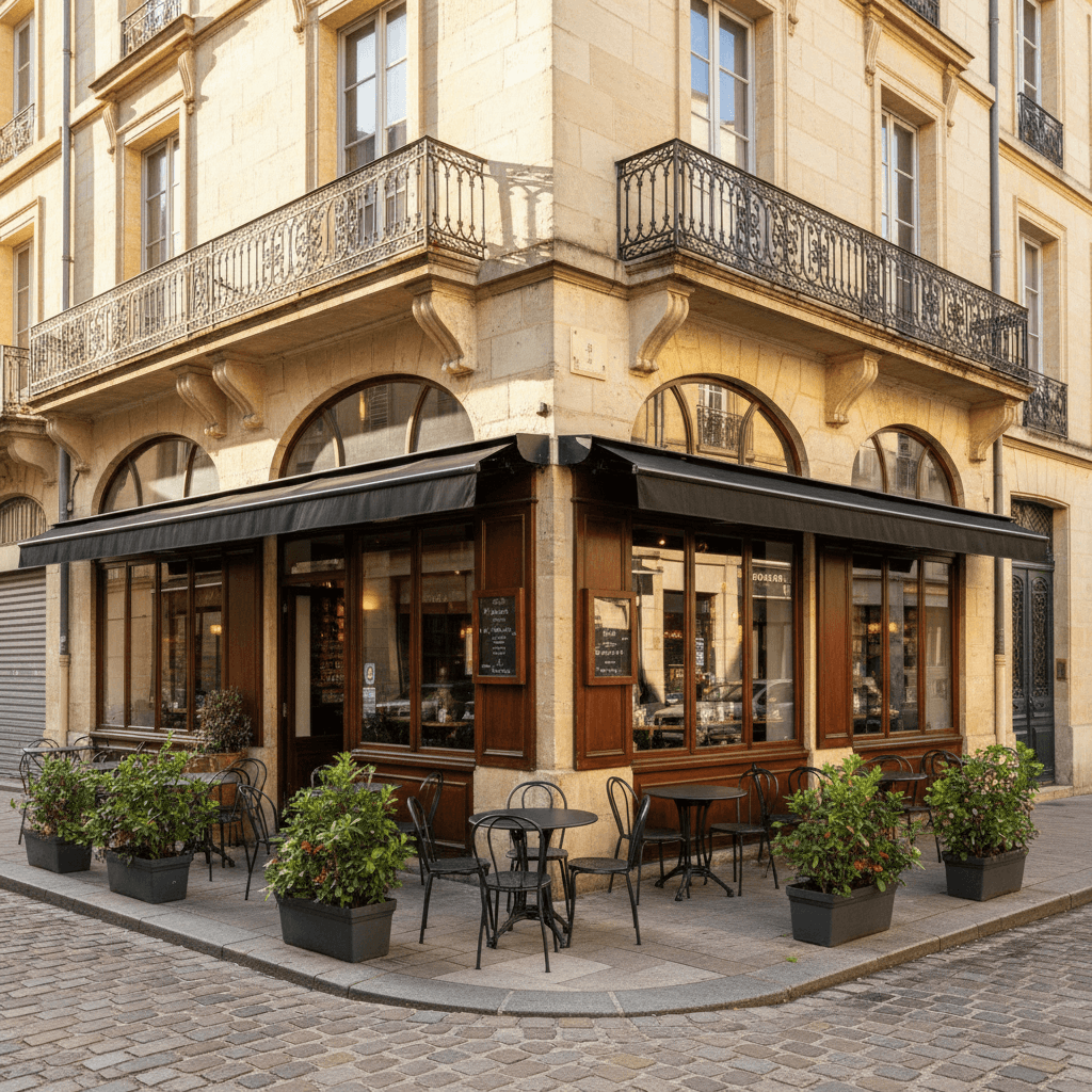 Restaurant 60m² à Bordeaux : terrasse - licence IV