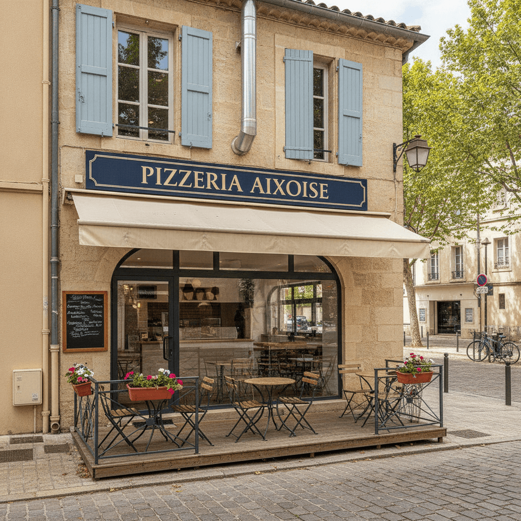 Fast-food 80m² à Aix-En-Provence : terrasse - extraction