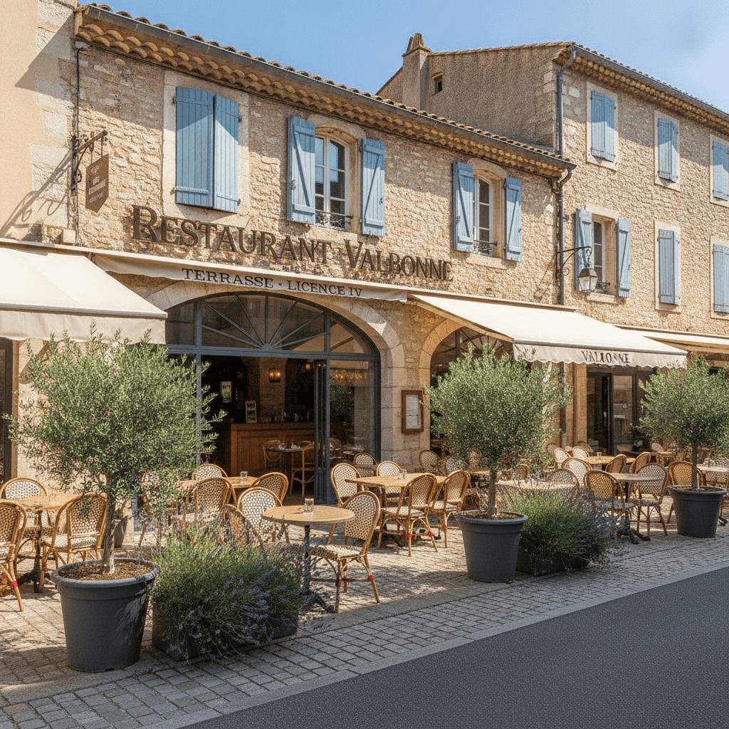 Restaurant 206m² à Valbonne : terrasse - licence IV - Image 1