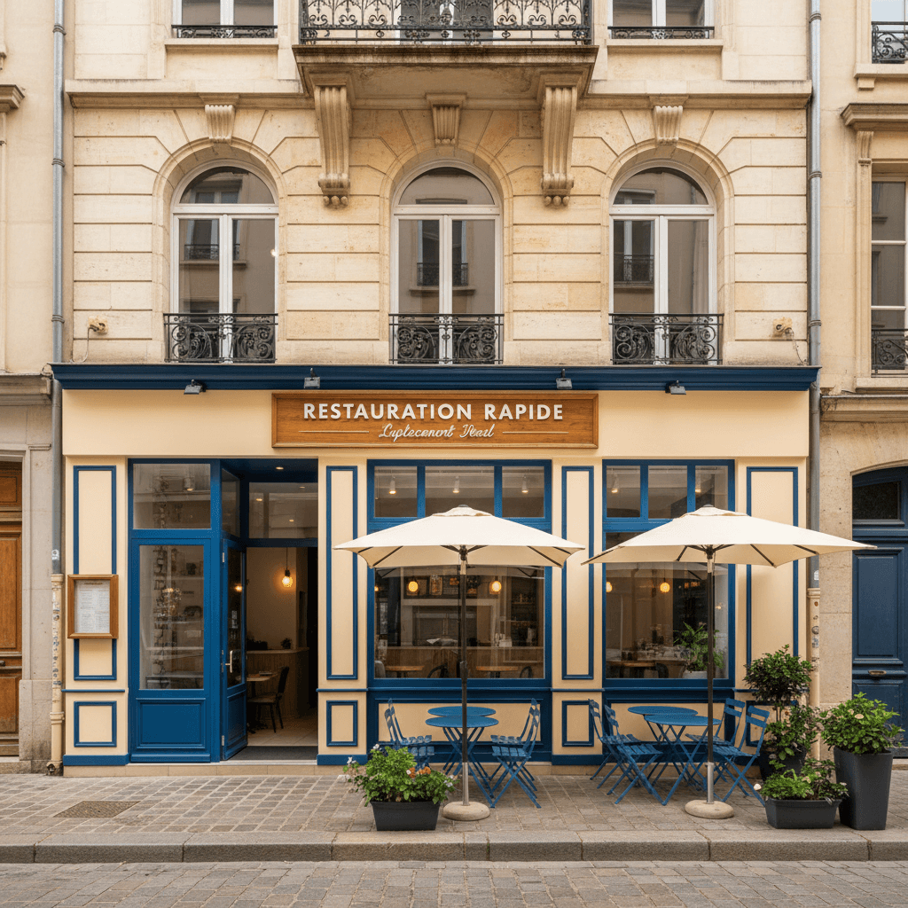 Fast-food à Lyon : terrasse - Image 1