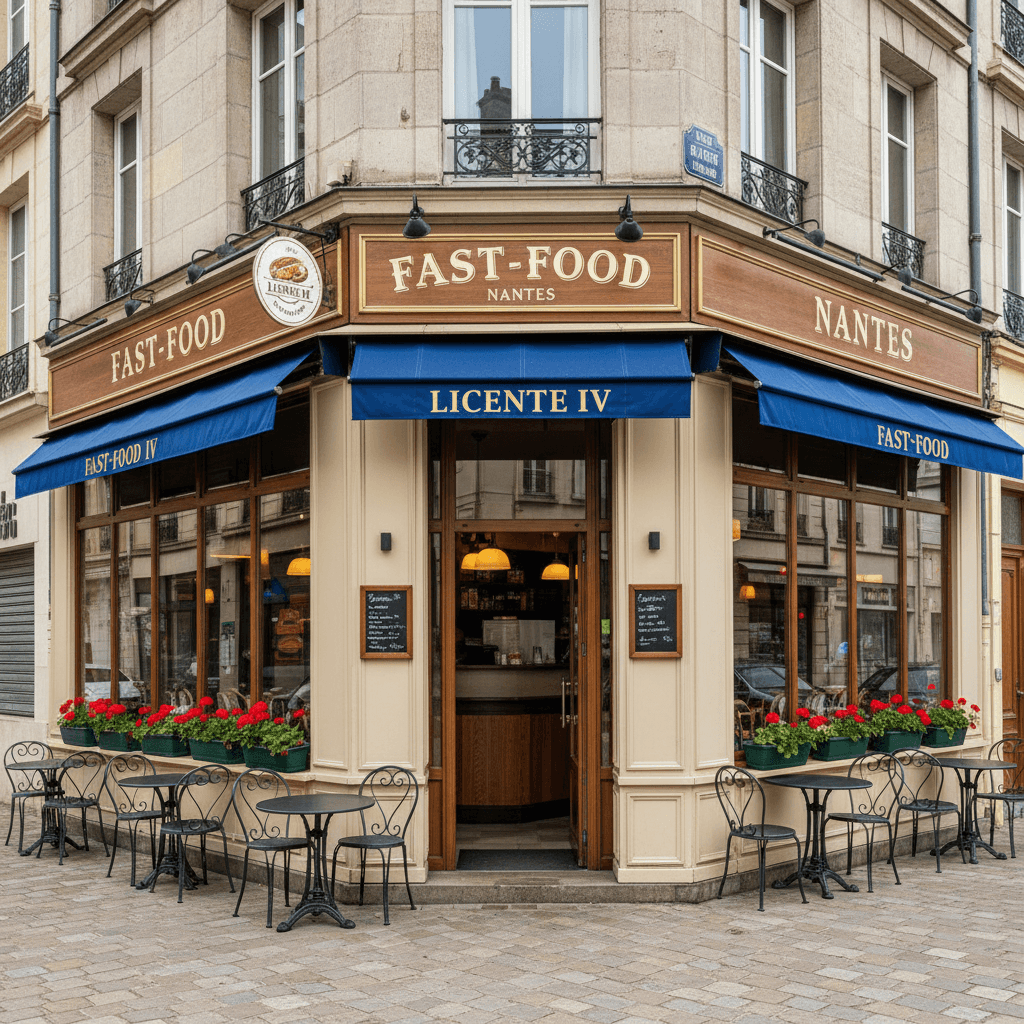 Fast-food 145m² à Nantes : terrasse - licence IV