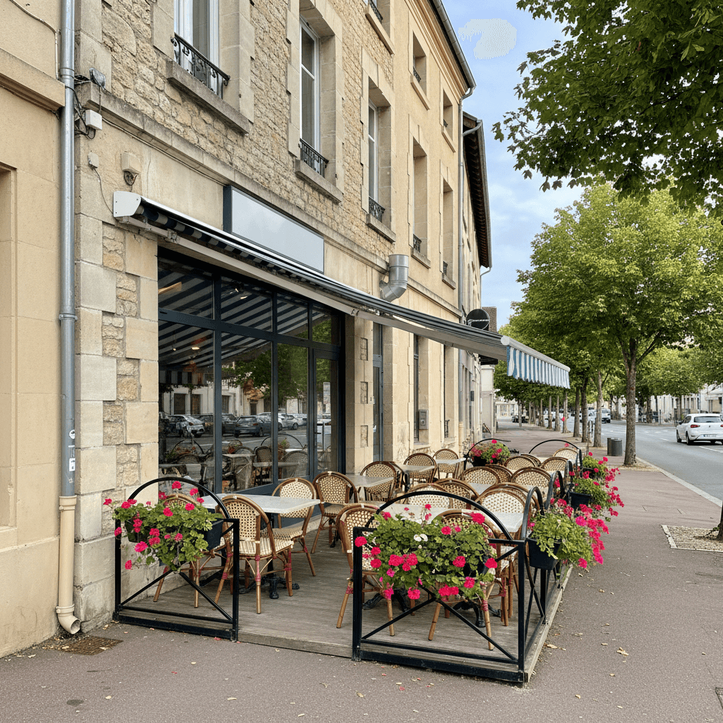 Fast-food 70m² à Belleville-En-Beaujolais : terrasse - extraction