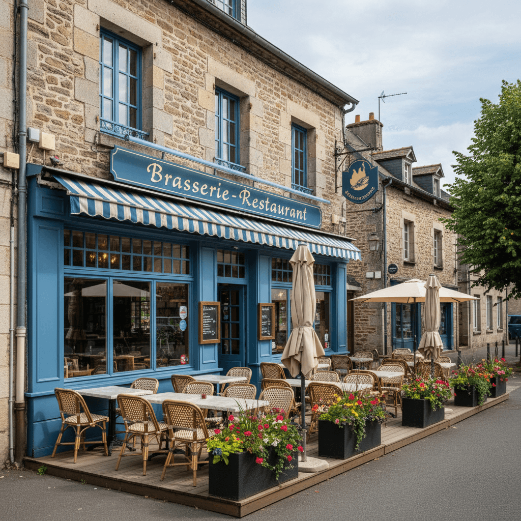 Bar-brasserie à Les Angles-Sur-Corrèze : terrasse - licence IV - Image 1