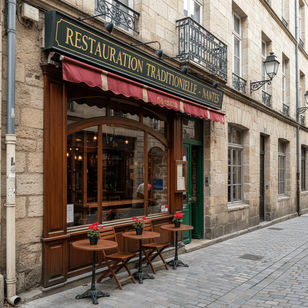 Restaurant 75m² à Nantes : terrasse - cuisine équipée - Image 1