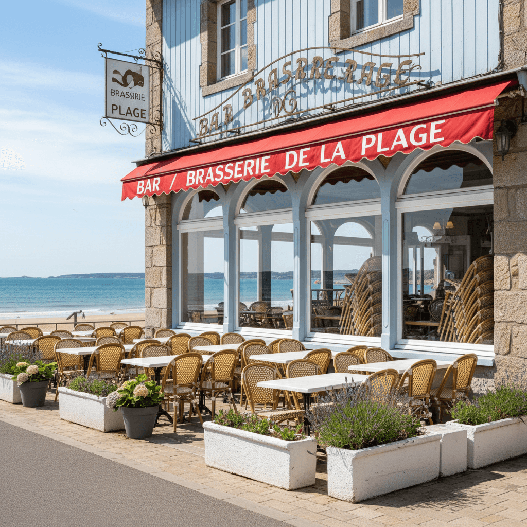 Bar-brasserie à Saint-Brieuc : terrasse - licence IV - Image 1